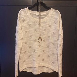 LC Lauren Conrad Stars Sweater Size small